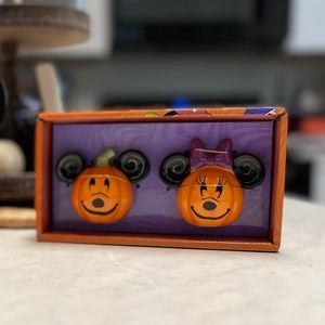 Mickey & Minnie Halloween Pumpkin Salt & Pepper Shakers